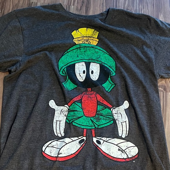 vintage 90s Looney Toons Marvin The Martian graphic Tee shirt - Picture 3 of 3